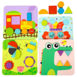 4-in-1 Wooden Shape Puzzles