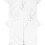 5-Pack Short-Sleeve Bodysuits White