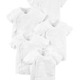 5-Pack Side Snap Tee White