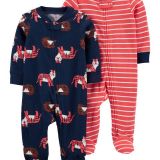 2 Pack Red and Navy Tiger Coverall