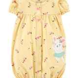 Yellow Floral Mouse Romper