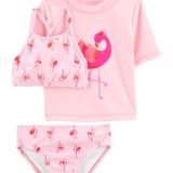 3 Piece Flamingo Swimwear